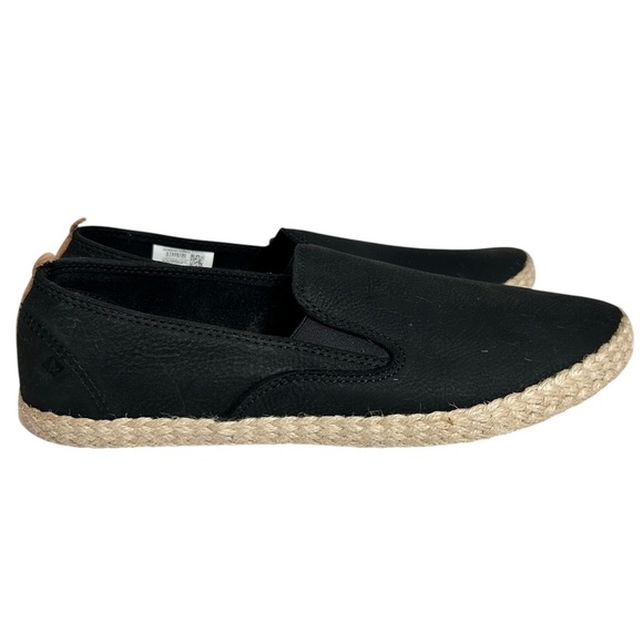 Sperry Shoes - Sperry Black Canvas Slip-On Espadrille Sneakers
